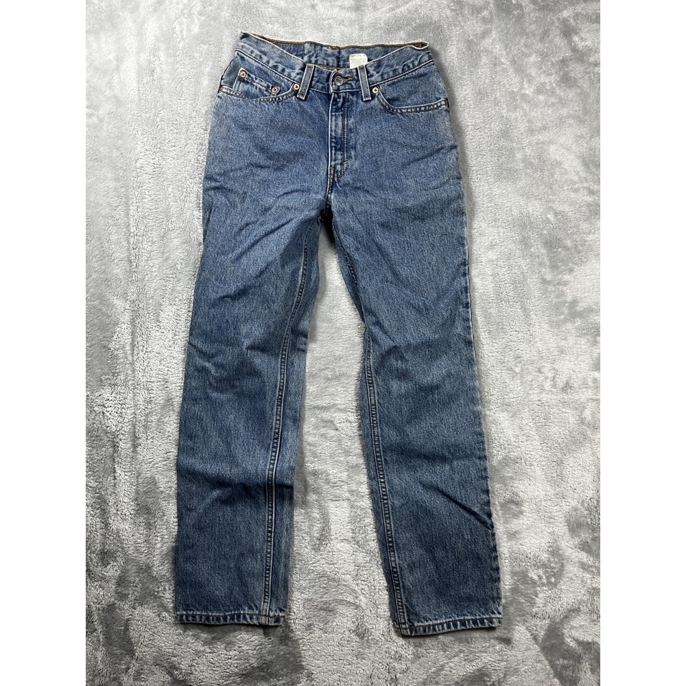 VTG Levis 512 Jeans Womens 5 Blue Slim Tapered Made in USA 90s Light Wash Denim